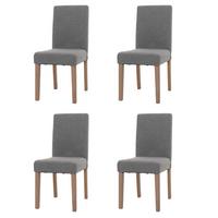 ESSZIMMERSTUHL Grau 4er-Set - Grau, Textil (42/90/50cm) - MCW