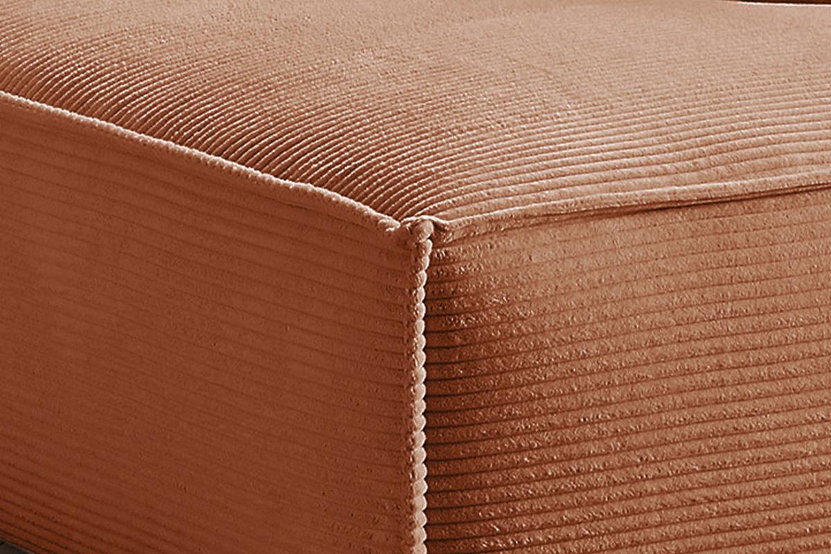ECKSOFA SAMU Braun Cord - Schwarz/Braun, Textil (254/224cm) - KAWOLA