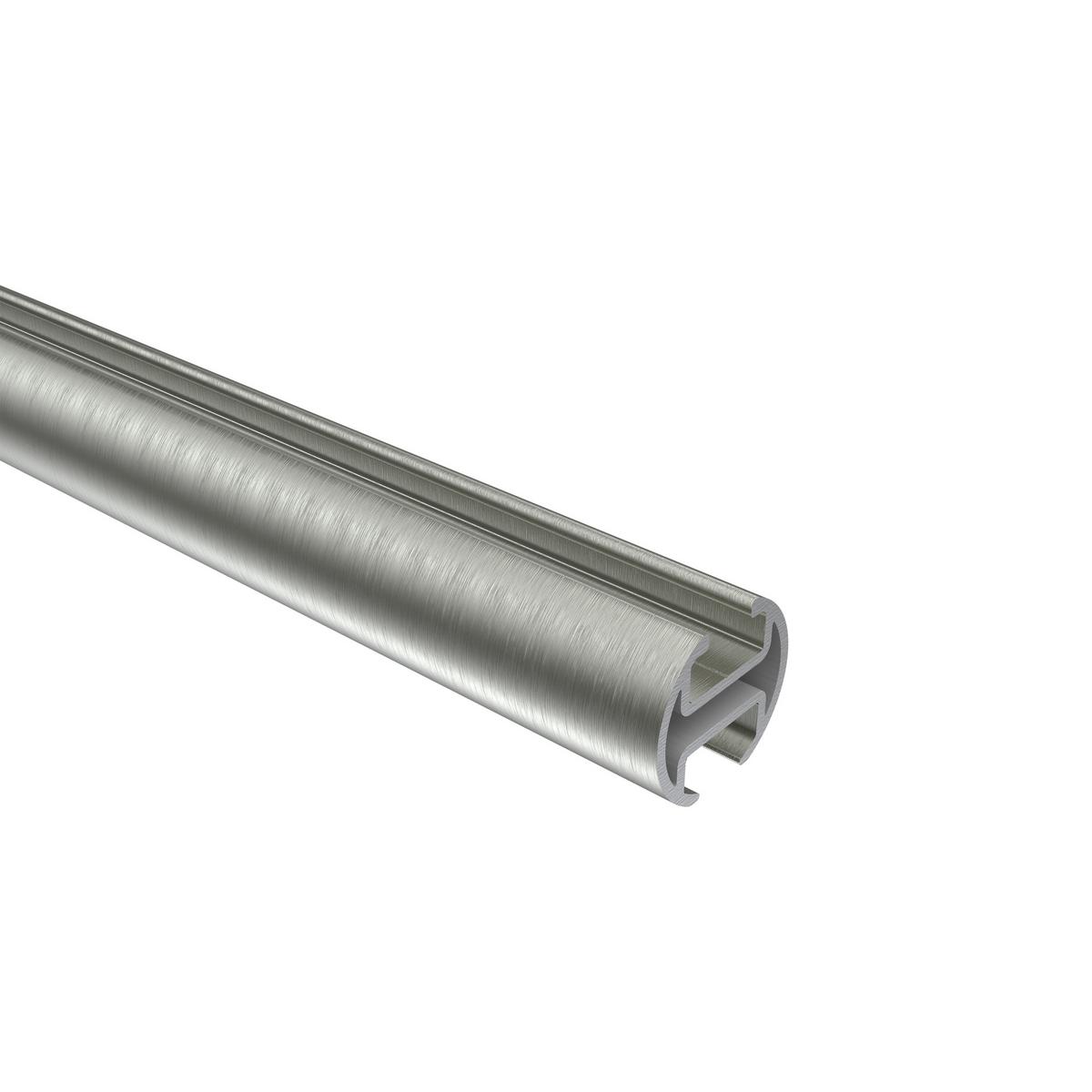 GARDINENSTANGE INNENLAUF Siteno Tanara 540 cm (geteilt in 3 x 180 cm), 3-läufig, 20 mm Ø Edelstahl-Optik - Edelstahlfarben/Silberfarben, Metall (540cm) - INTERDECO