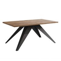 AUSZIEHTISCH XANDRO 160/90/76 cm mit Metallgestell, Schwarz / Lefkas-Eiche - Schwarz/Eiche San Remo, Holzwerkstoff/Metall (90/160/76cm) - Idohome