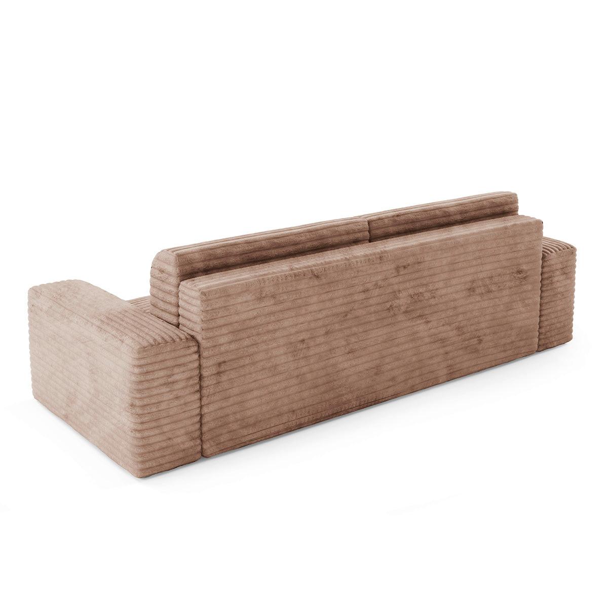 SOFA Fabio 3 Sitzplätze Hellbraun - Braun, Holz (260/82/102cm) - Petits-meubles