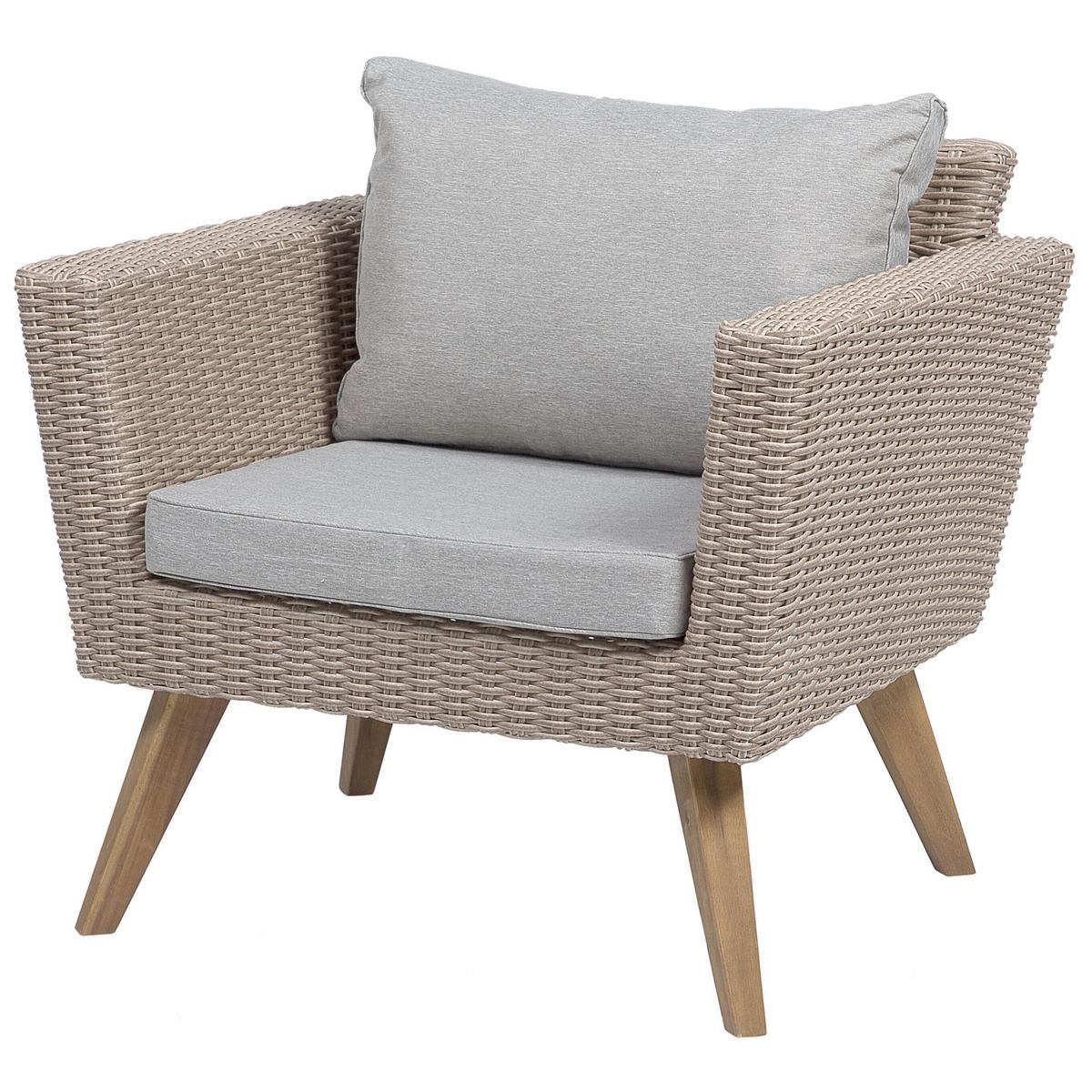 LOUNGE SET-5-Sitzer beige Vittoria - Beige, Kunststoff - Beliani