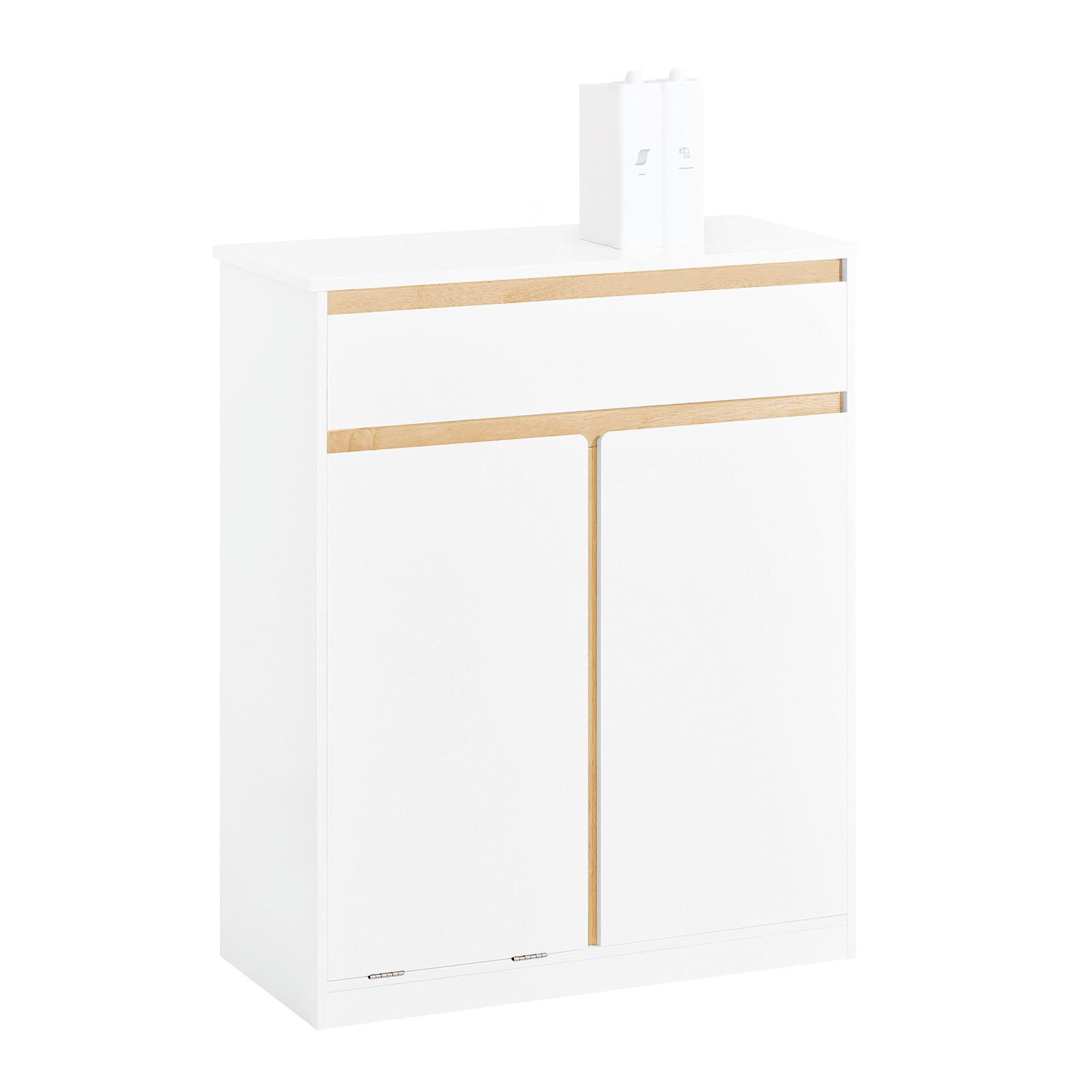 WÄSCHESCHRANK Weiß - Weiß, Holz/Holzwerkstoff (71/85/33cm) - SoBuy