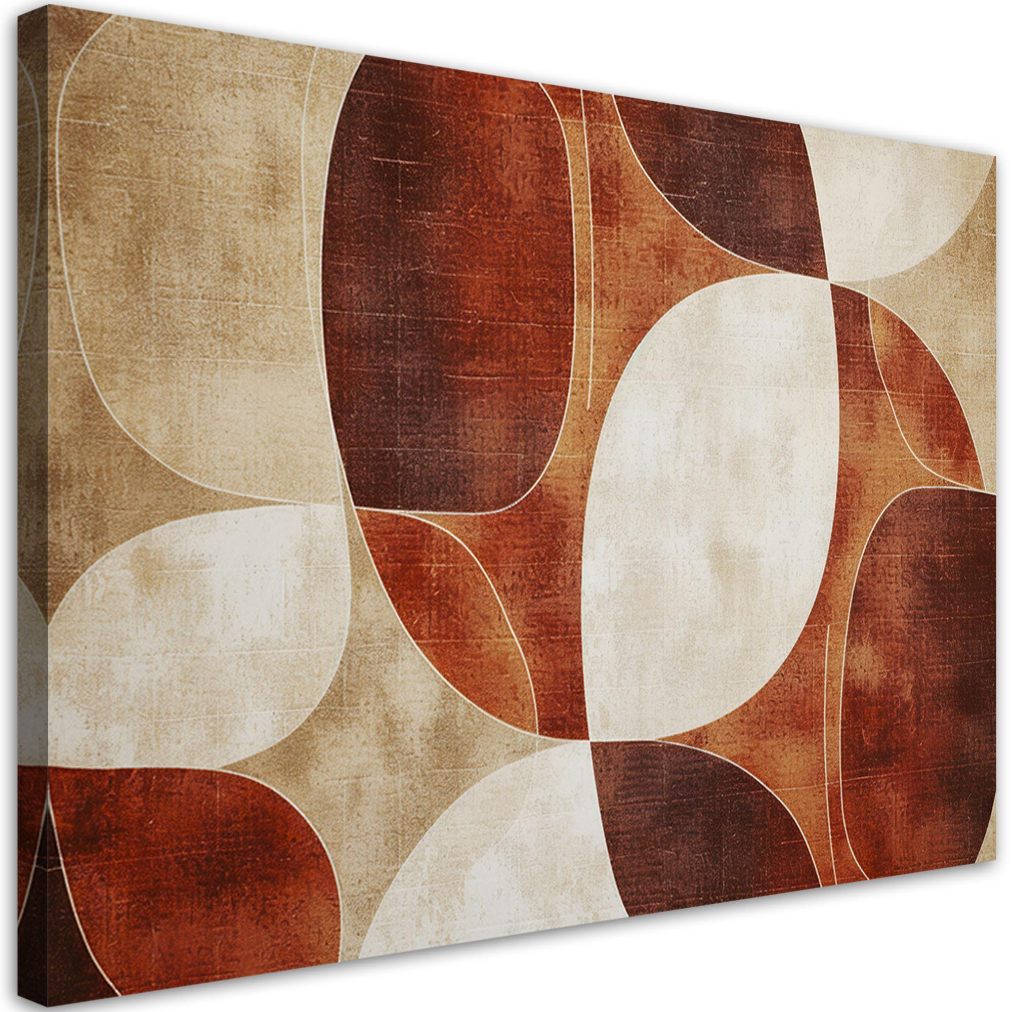 LEINWANDBILD Beige Vintage Abstraktion 100x70cm - Braun, Textil (100/70cm) - Feeby