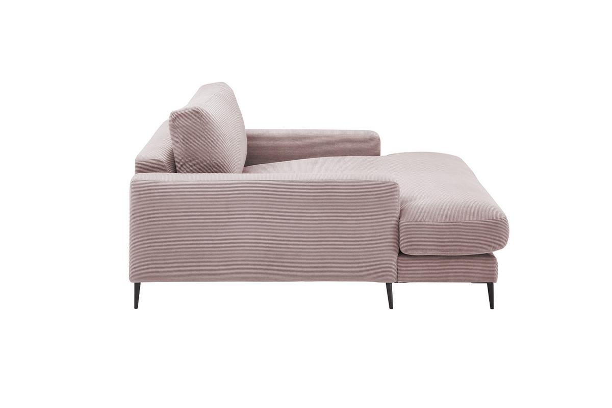 LONGSEAT CARA Pink Cord - Schwarz/Rosa, Textil/Metall (132/84/170cm) - KAWOLA