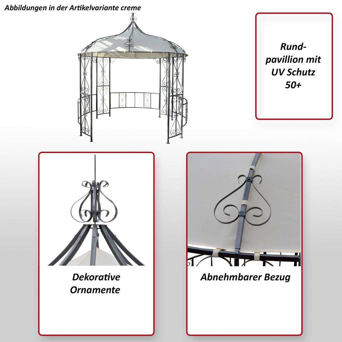 PERGOLA CABRERA Cremeweiß - Weiß, Metall (296/330/293cm) - MCW