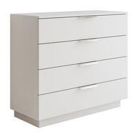 KOMMODE LINA KASCHMIR 95 mit LED-Beleuchtung auf Sockel Silber Chrom - Kaschmir, Holzwerkstoff (95/84/40cm) - Lookway