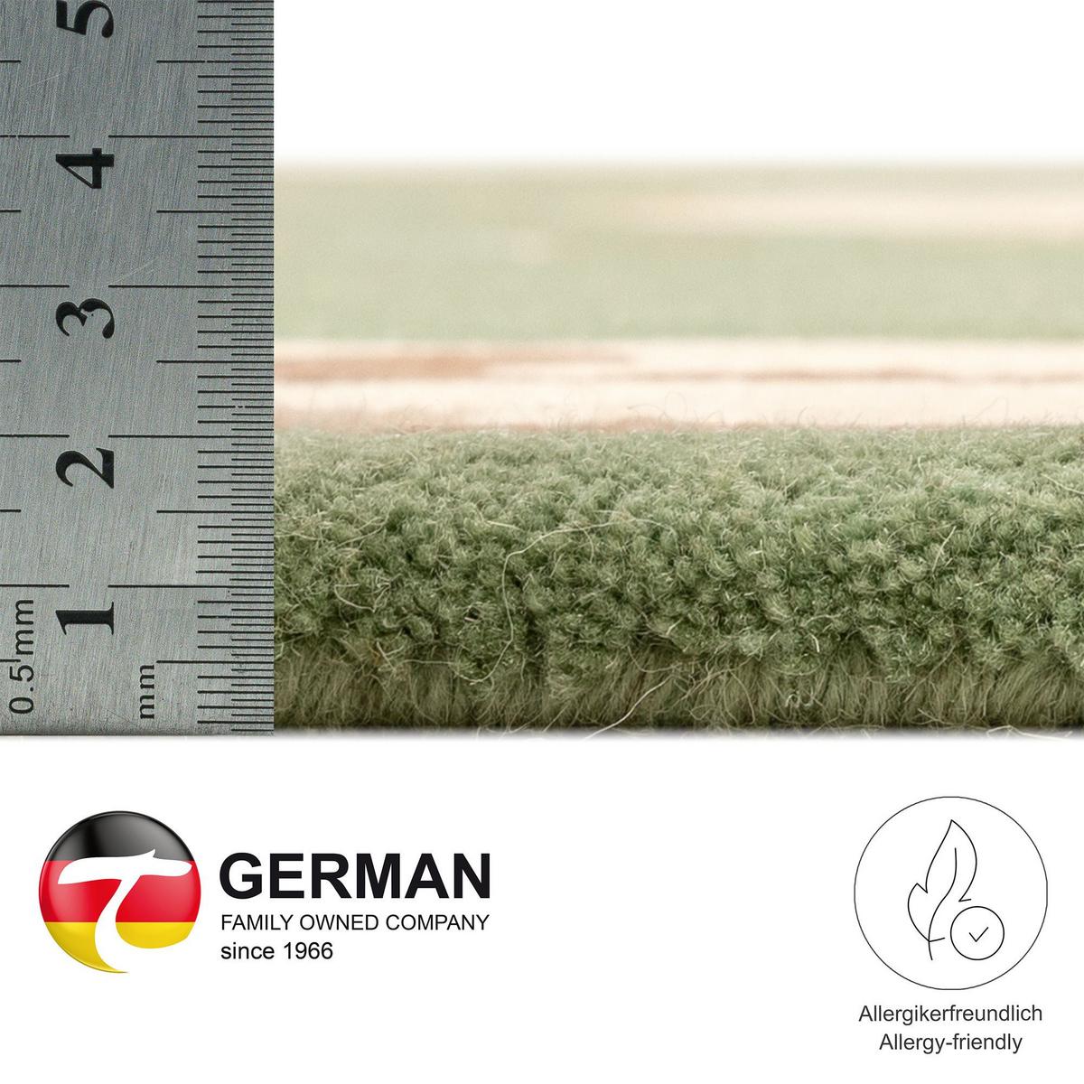 HANDTUFTTEPPICH Bloomingville 190x250 cm - Grün, Textil (190/250cm) - THEKO