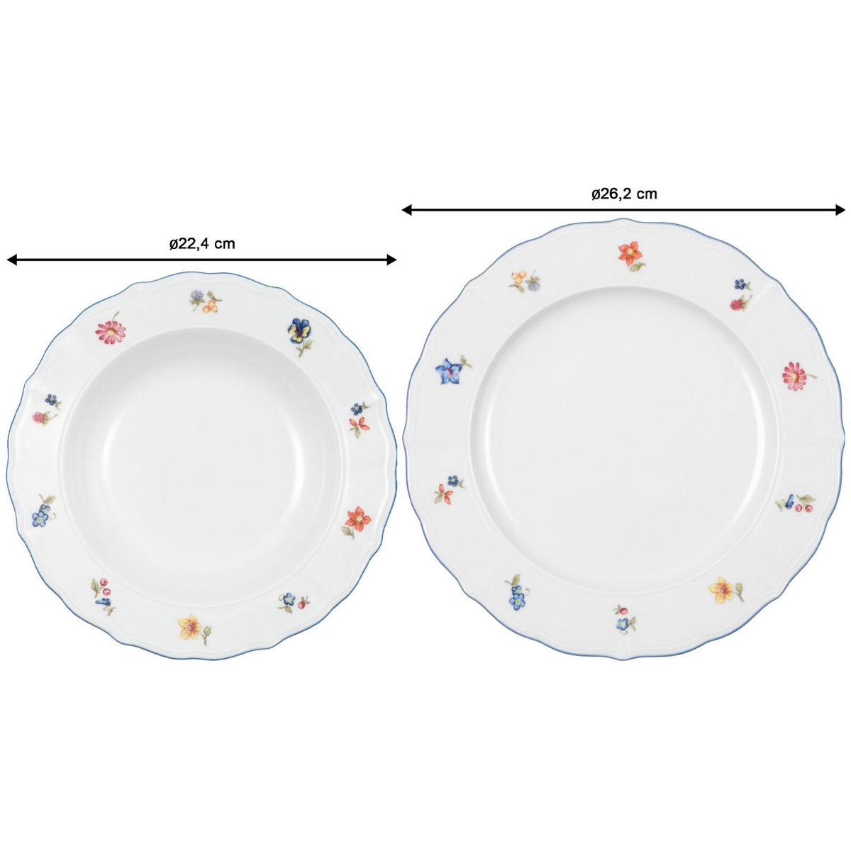 TAFELSERVICE Sonate Nostalgie bunt 12-tlg. - Multicolor, Keramik (32.3/23.5/32.3cm) - Seltmann Weiden