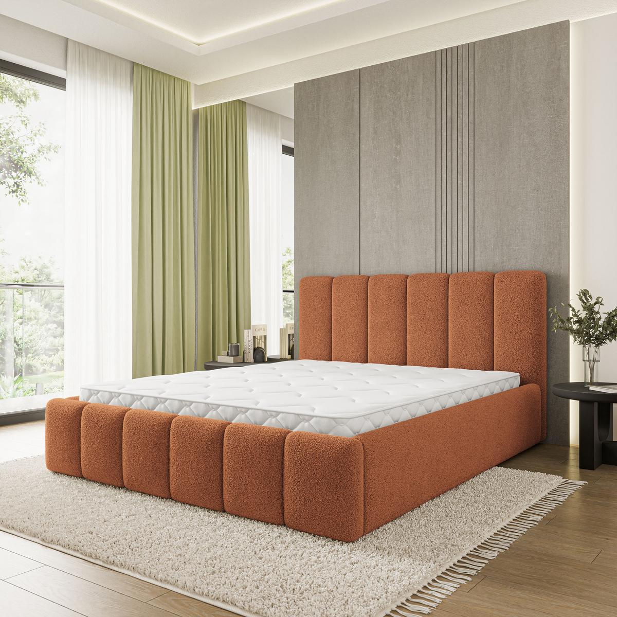 POLSTERBETT ATTORA Q 160x200 cm mit Bettkästen - Kupferfarben - Kupferfarben, Holz (160/200cm) - MASSENO