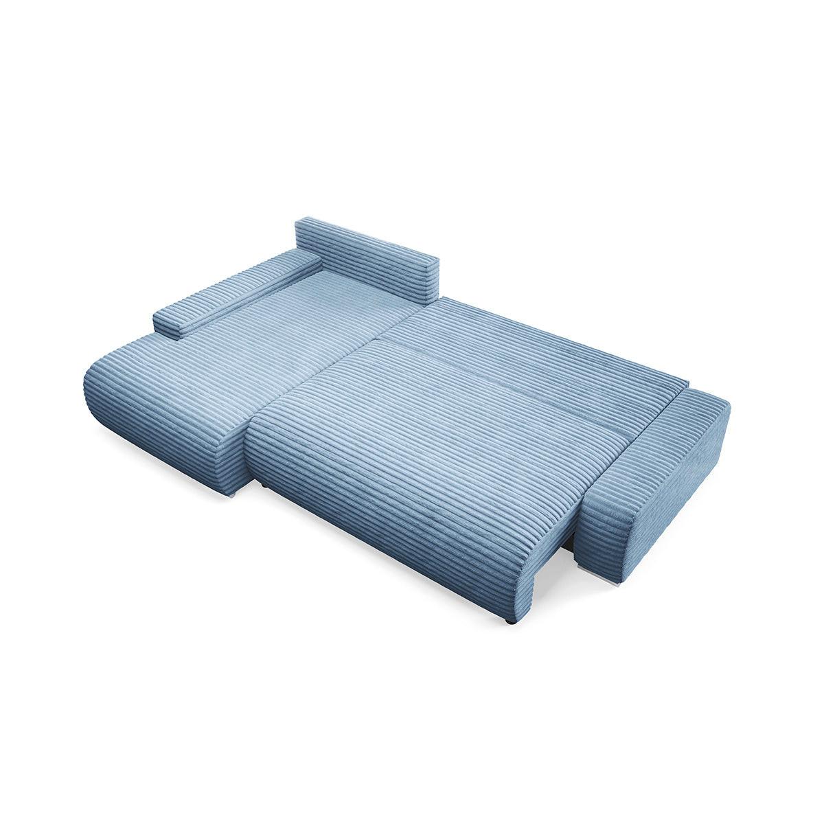 ECKSOFA Ivana 3 Sitzplätze Hellblau - Blau, Holz (265/172cm) - Petits-meubles