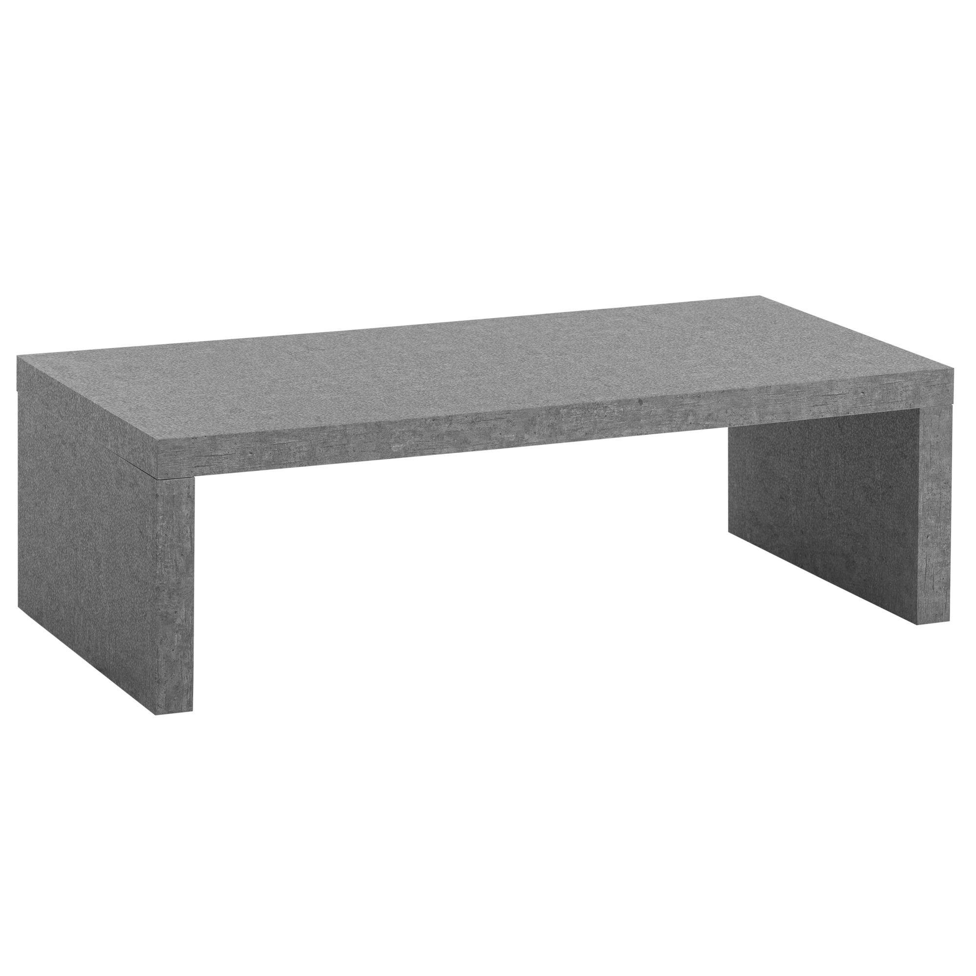 COUCHTISCH in Beton-Optik, zeitloses Design, rechteckig, schlicht, Grau 110x55x35 cm - Grau, Holzwerkstoff (55/110/35cm) - KADIMA DESIGN