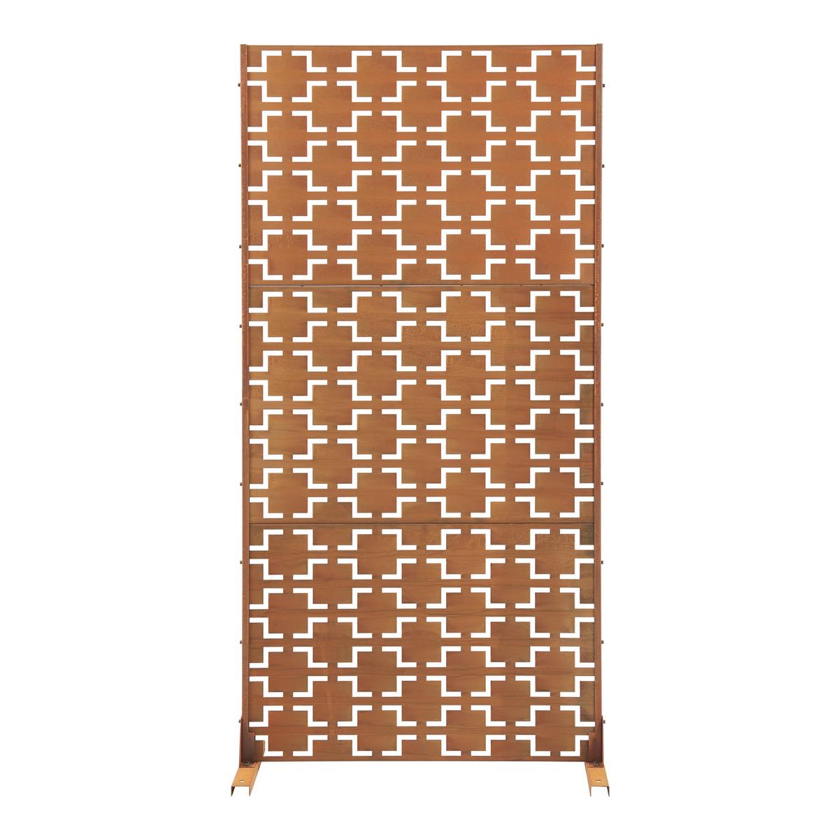 TRENNWAND Basciano - Rostfarben, Metall (90/180/40cm) - casa.pro