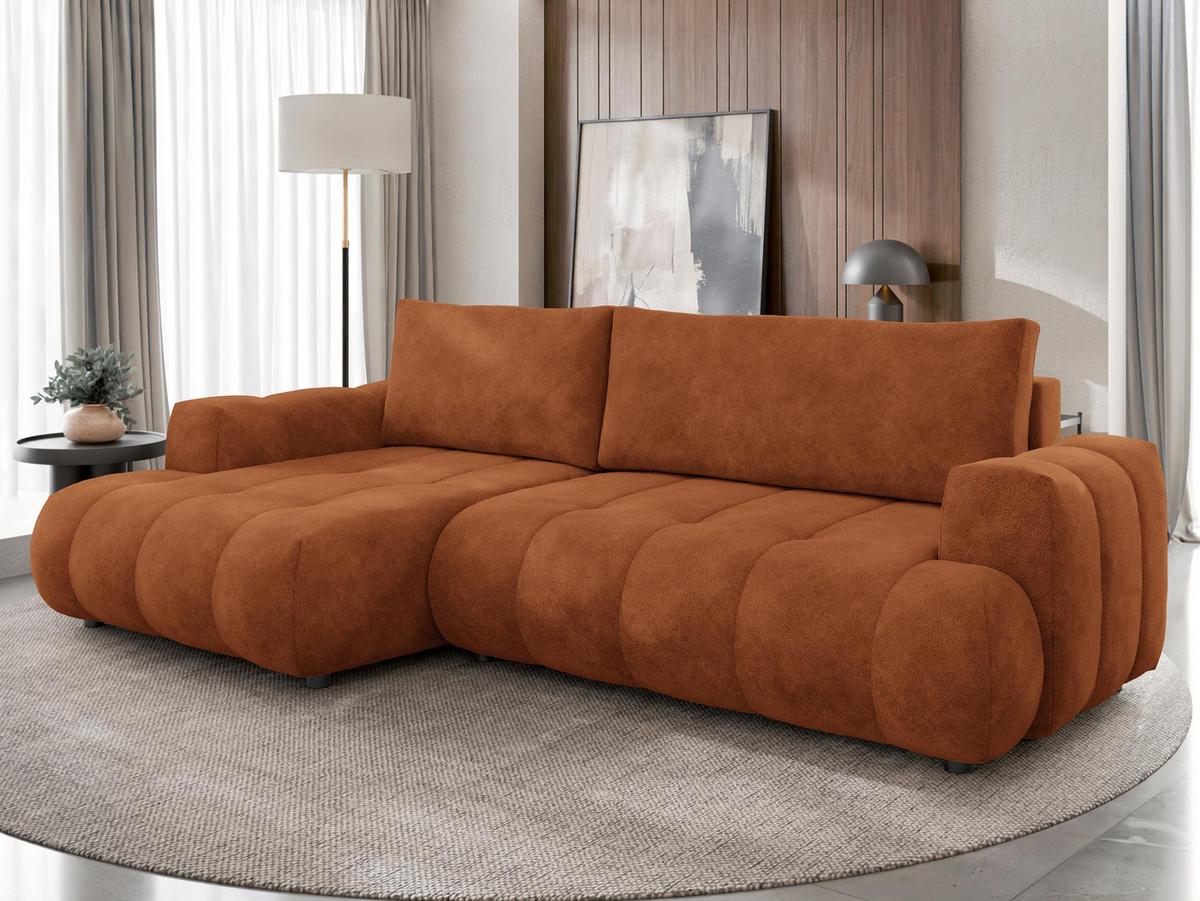 ECKSOFA Haiti, Seite: Links LC+2R - Schwarz/Bronzefarben, Holz/Textil (276/156cm) - MIRJAN24