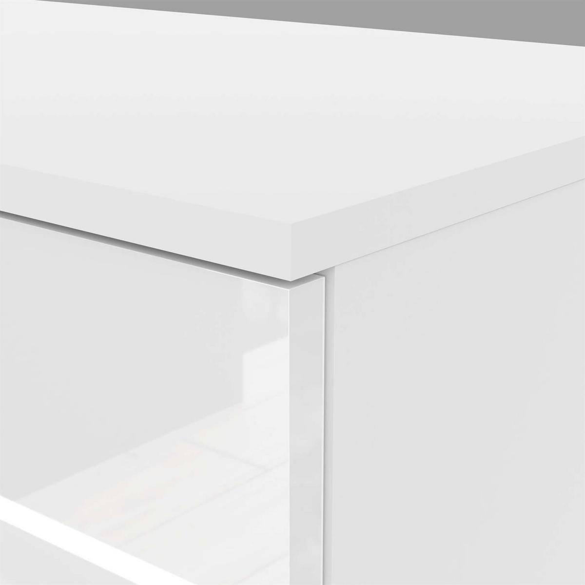 KOMMODE LINA mit Schubladen und goldenen Griffen - Weiß, Holzwerkstoff (95/84/40cm) - Lookway