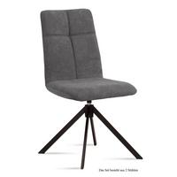 ESSZIMMERSTUHL drehbar (2er-Set) Debbie 47x92x60 Schwarz/Grau - Schwarz/Grau, Kunststoff (60/92/47cm) - 58aufmkessel