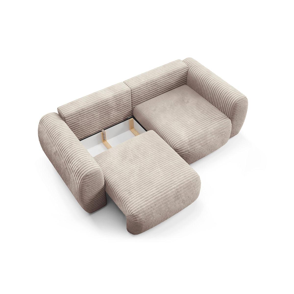 SOFA Camilla 3 Sitzplätze Taupe - Taupe, Holz (266/95/121cm) - Petits-meubles