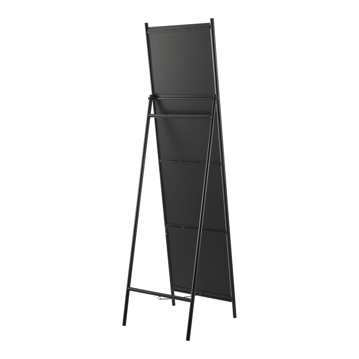 STANDSPIEGEL Martano - Schwarz, Glas/Metall (37.5/160/150cm) - [en.casa]