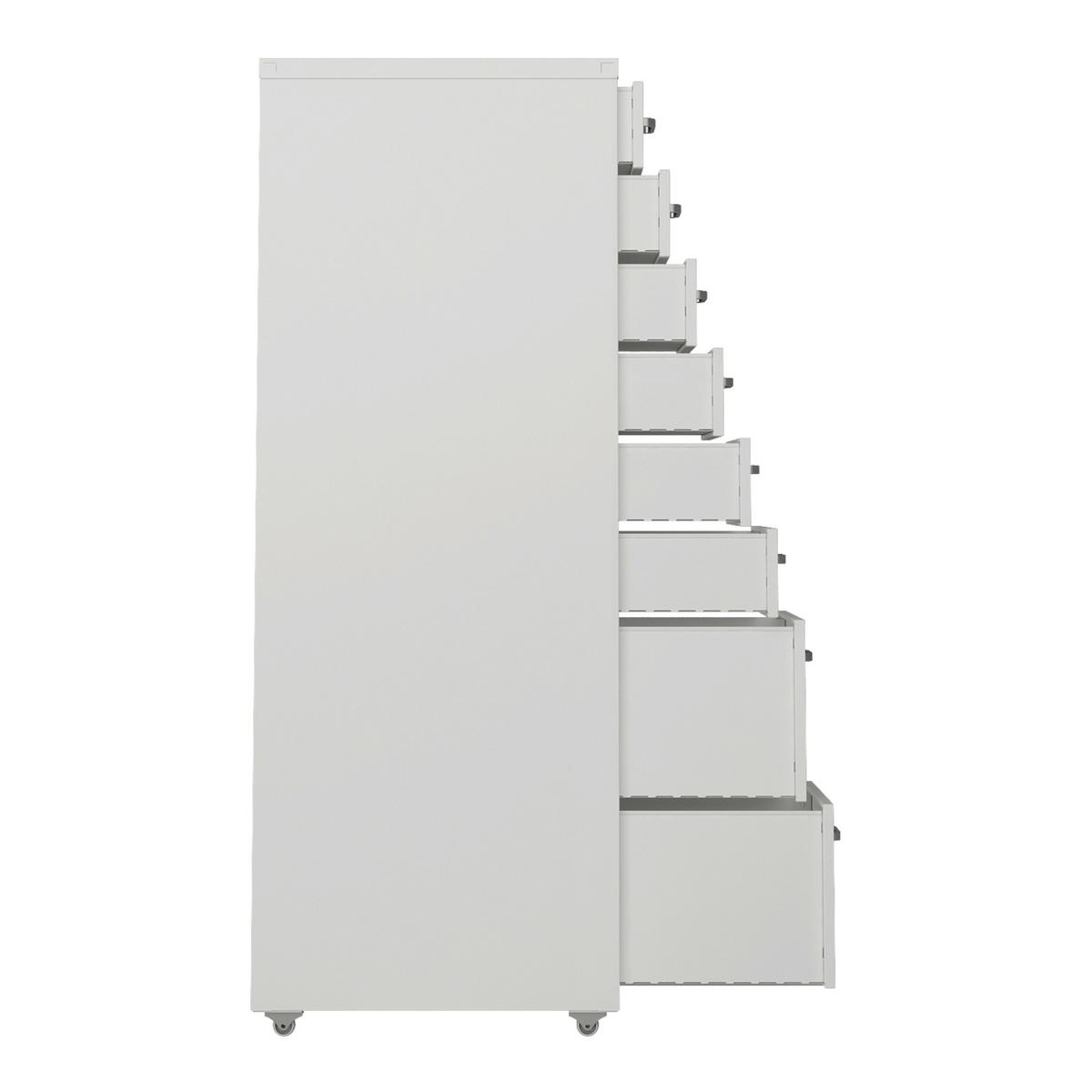 ROLLCONTAINER Kökar - Weiß, Metall (28/109/41cm) - [en.casa]