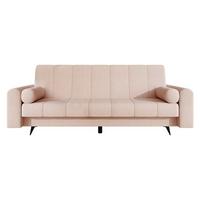 SCHLAFSOFA Zuri - Hellrosa/Schwarz, Holz/Textil (240/93/91cm) - MIRJAN24