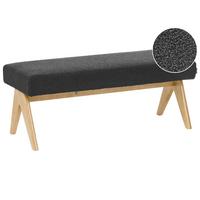 POLSTERBANK Bouclé Schwarz/Hellbraun Tamre - Schwarz, Textil (118/48/46cm) - Beliani