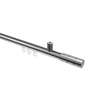 GARDINENSTANGE INNENLAUF Sonius Elanto 100 cm, 1-läufig, 20 mm Ø Chrom - Chromfarben, Metall (100cm) - INTERDECO