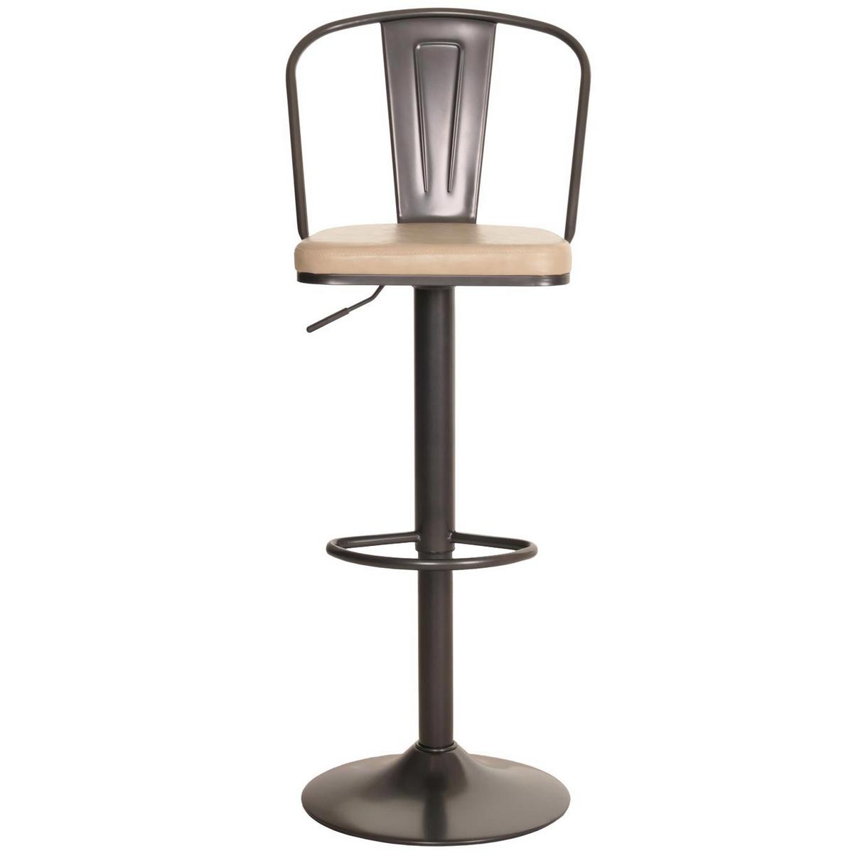 BARHOCKER H10A Schwarz, Beige 2er-Set - Beige/Schwarz, Textil (43/112/42cm) - MCW