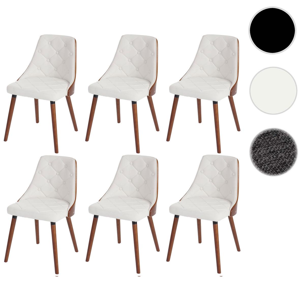 ESSZIMMERSTUHL White 6er-Set - Weiß, Textil (50/82/53cm) - MCW