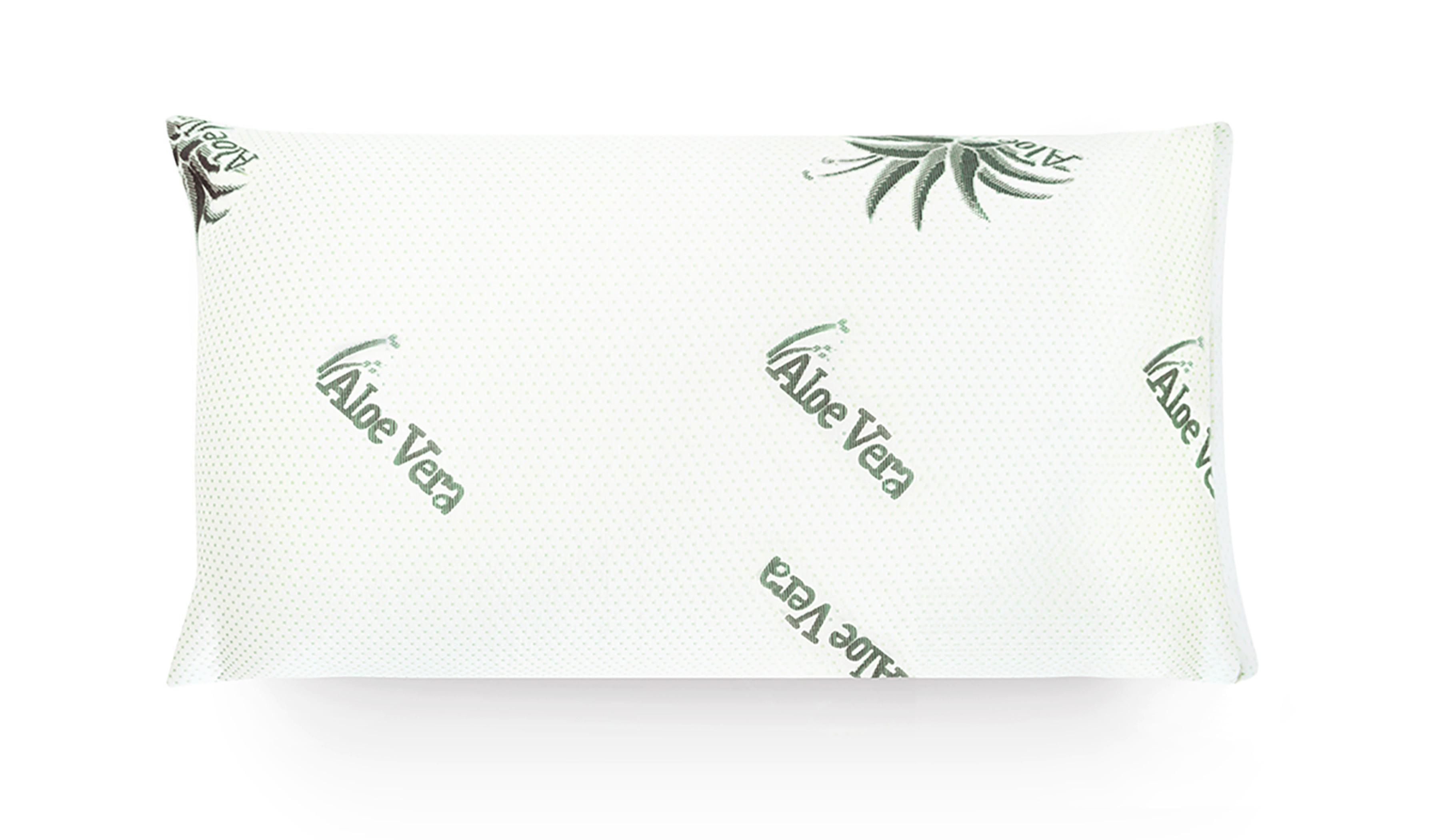MEMORY FOAM KOPFKISSEN Aloe Vera 40x80 cm – ergonomisches Visco Kissen mit atmungsaktivem Bezug, anpassungsfähig & waschbar - Weiß, Textil (40/80cm) - Mister Sandman