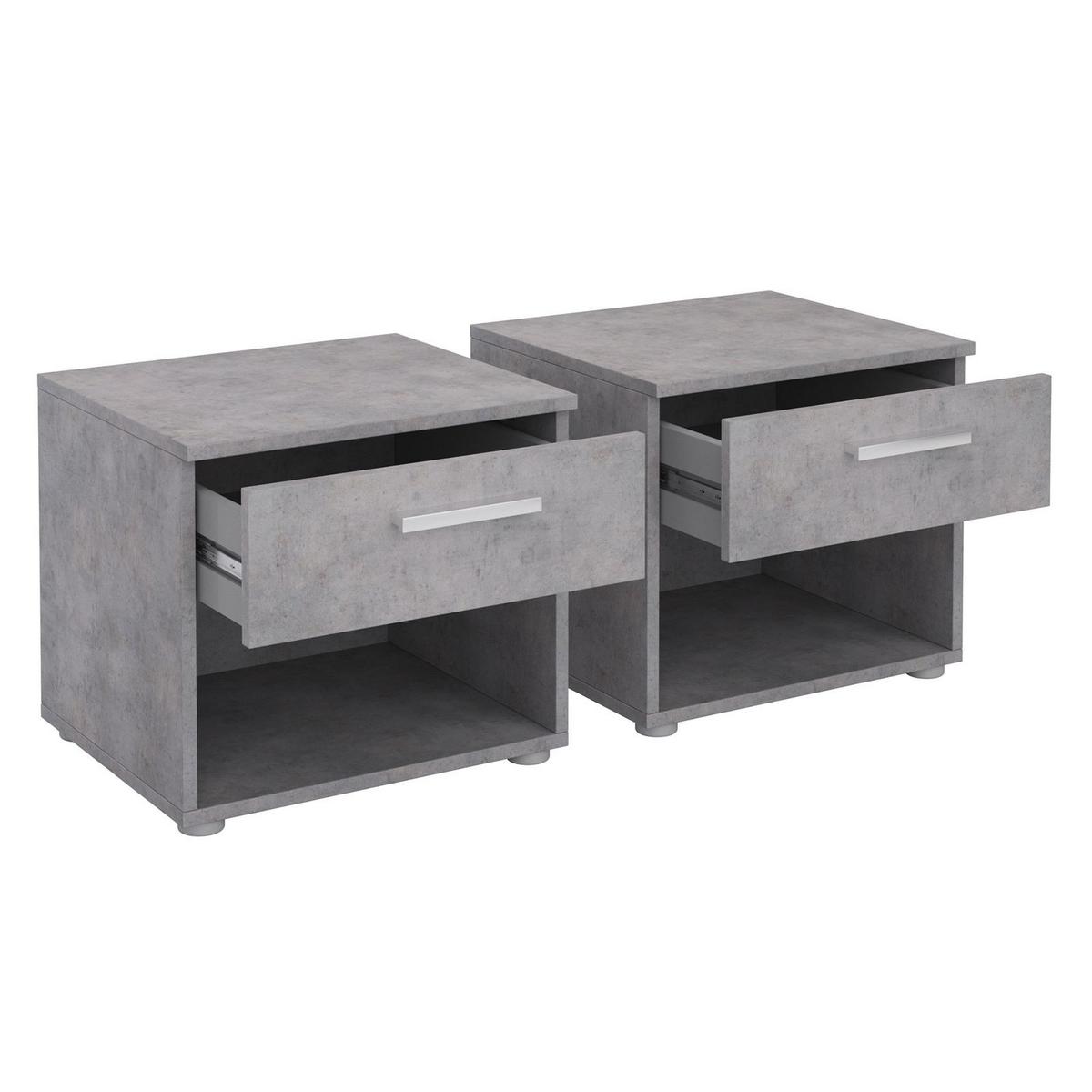 NACHTTISCH MARY 2ER-SET - Grau, Holzwerkstoff (42/38/30cm) - CARO-Möbel