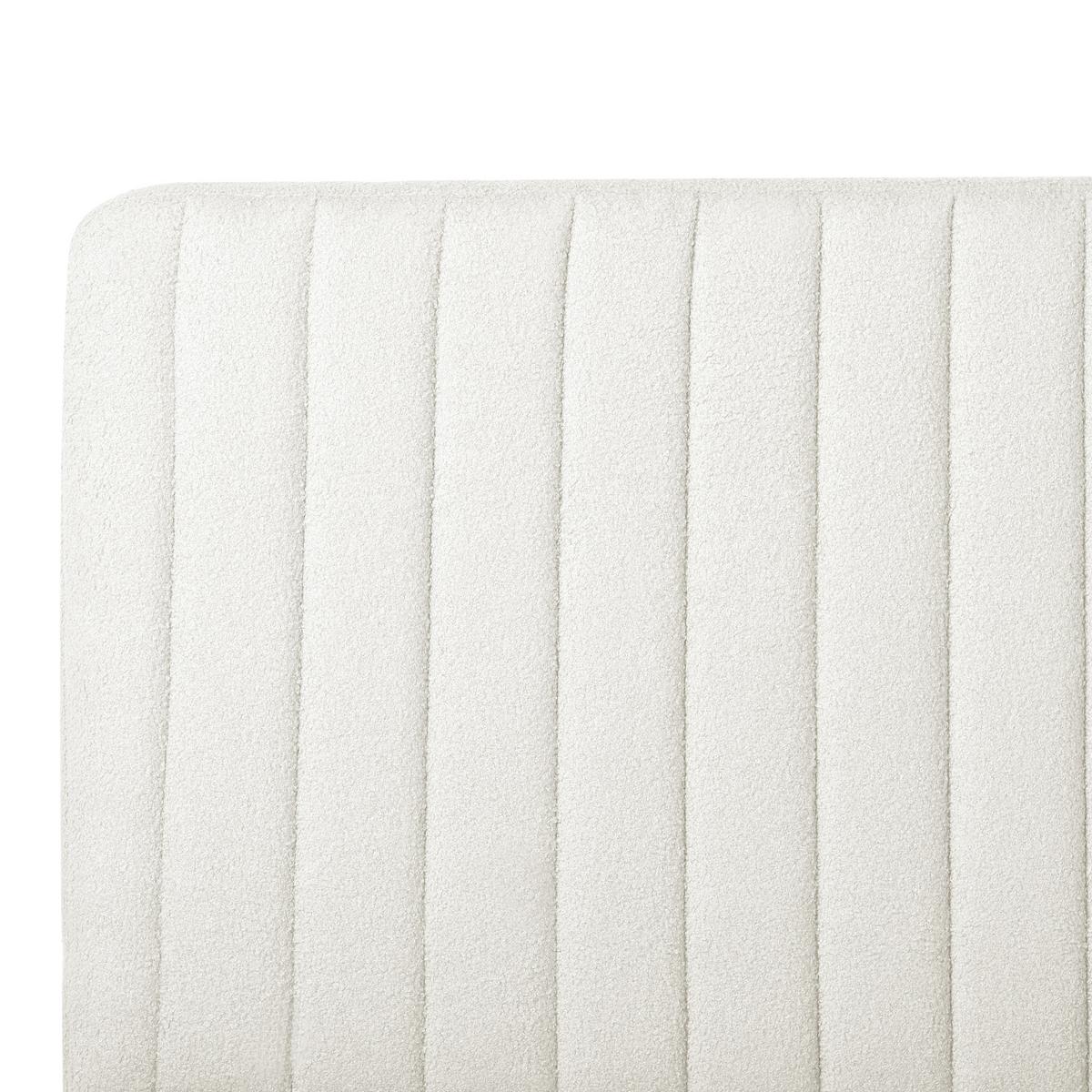 POLSTERBETT mit Lattenrost 160x200 cm Weiß Lunan - Creme, Textil (160/200cm) - Beliani