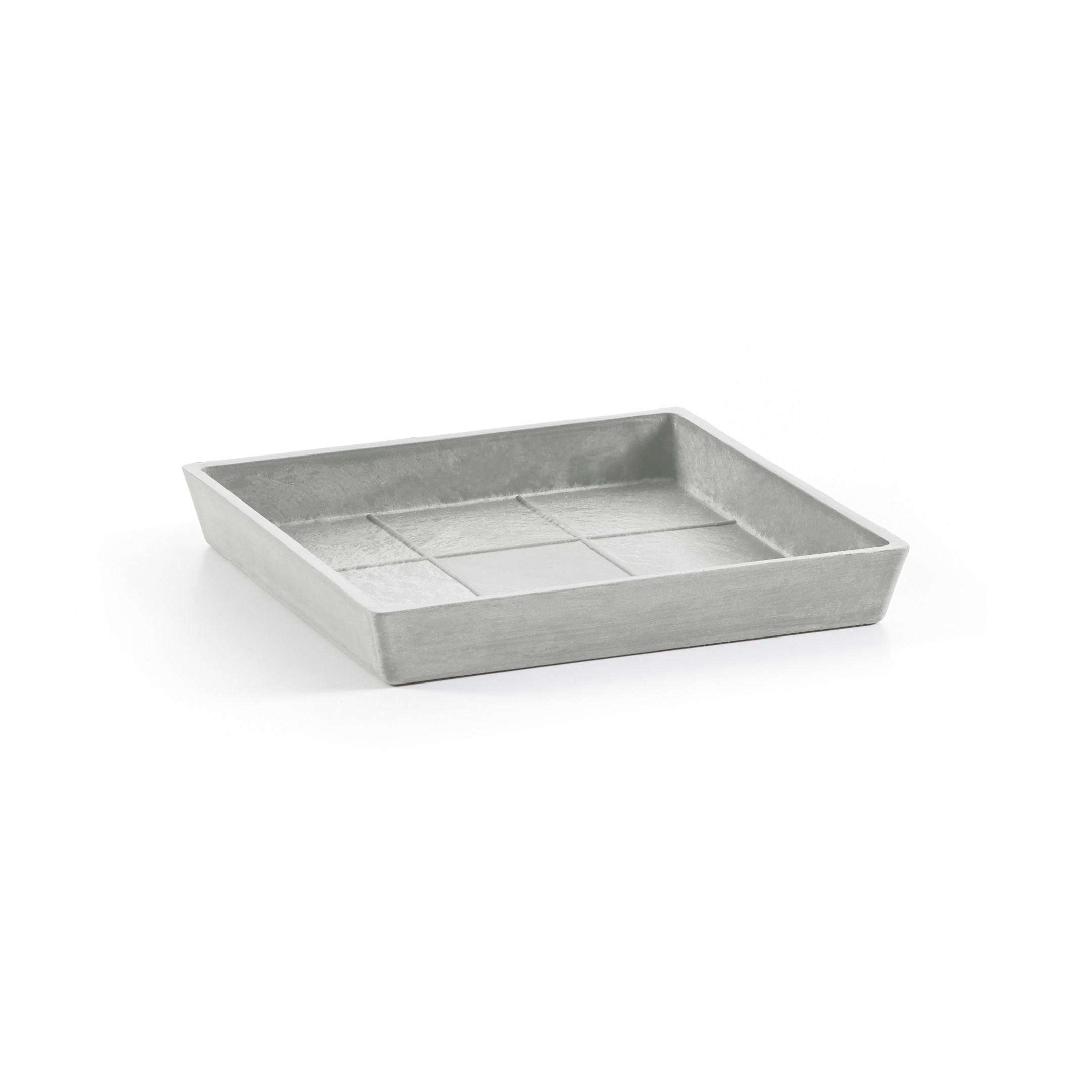 BLUMENTOPFUNTERSETZER Square 38,5/38,5/3,4 cm Hellgrau - Hellgrau, Kunststoff (38.5/3.4cm) - Ecopots
