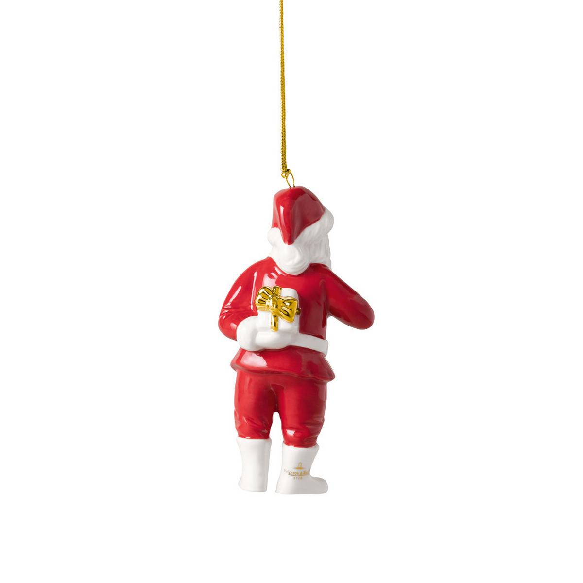 ORNAMENTE SANTA 2026 Christmas Classics weiß-gold 4,3 x 5,7 x 11,1 cm 6er Set - Goldfarben/Weiß, Keramik (5.7/11.1/4.3cm) - Villeroy & Boch