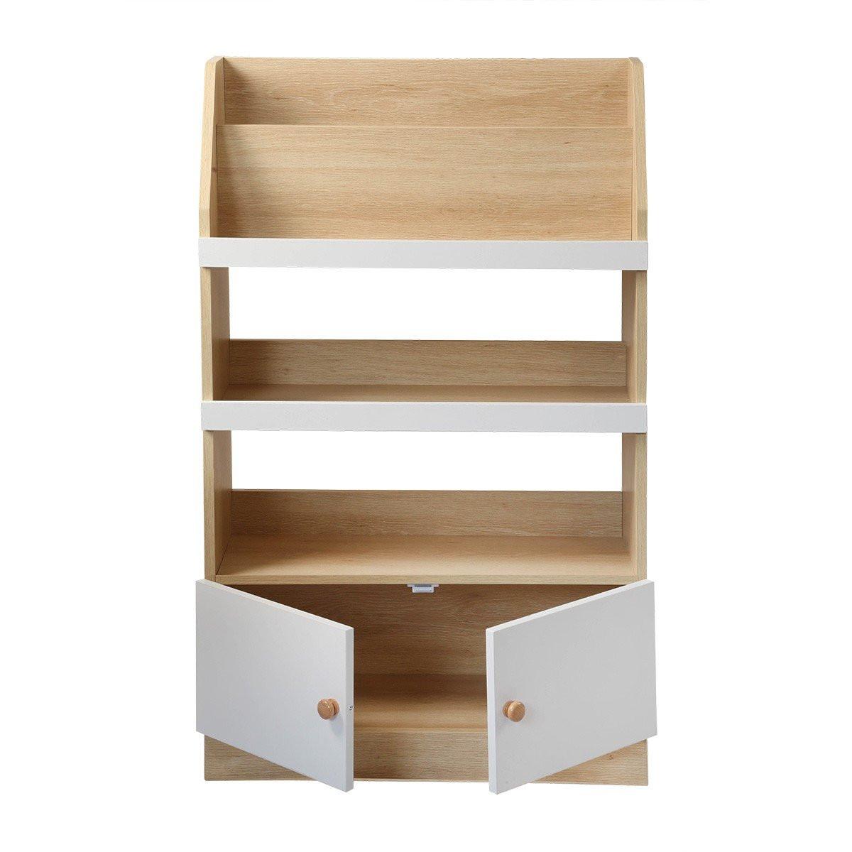 AUFBEWAHRUNGSREGAL mit 2 Türen für Kinder 106/25,5/62,8 cm - Apfelbaumfarben, Holzwerkstoff (25.5/106/62.8cm) - Calicosy