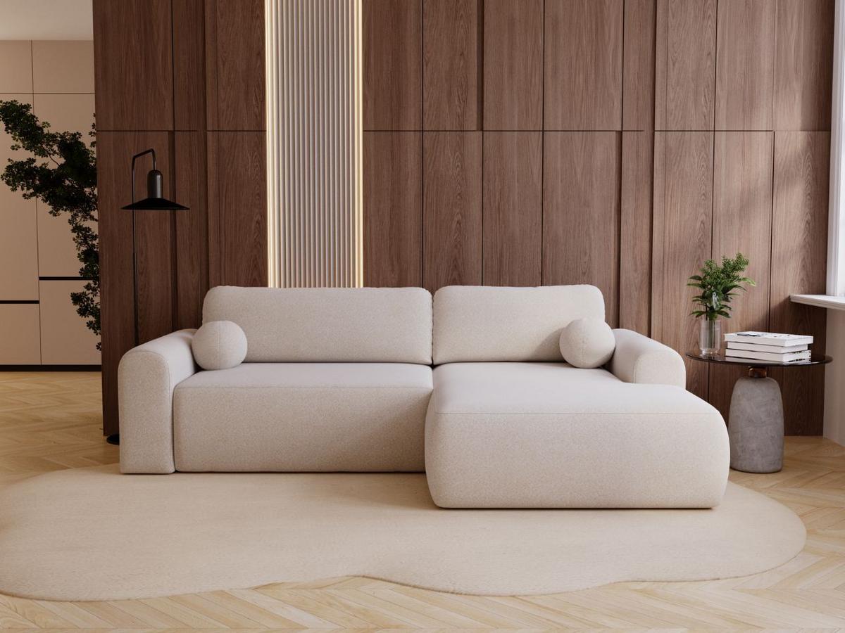 ECKSOFA Savana Creme Rechts - Creme, Holz/Textil (177/257cm) - Graingold