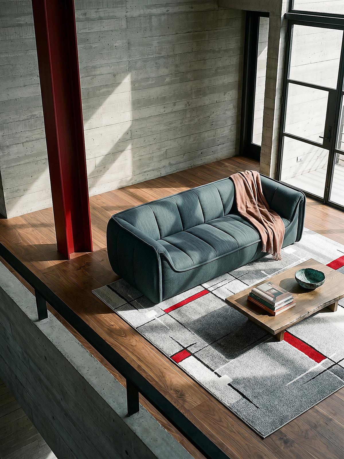 TEPPICH Niederflor Patchwork THUR Polypropylen Grau 80 x 140 cm - Grau, Textil (140/200cm) - KADIMA DESIGN