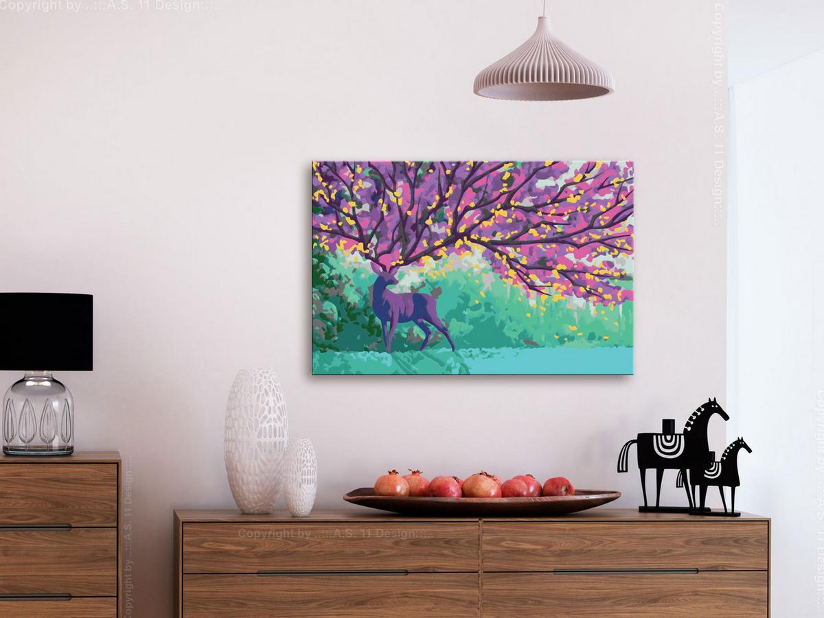 MALEN NACH ZAHLEN 50/40 cm - Multicolor, Textil (1.4/40cm) - KUNSTLOFT