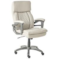 CHEFSESSEL Beige Gallant - Beige/Silberfarben, Kunststoff (66/113/66cm) - Beliani
