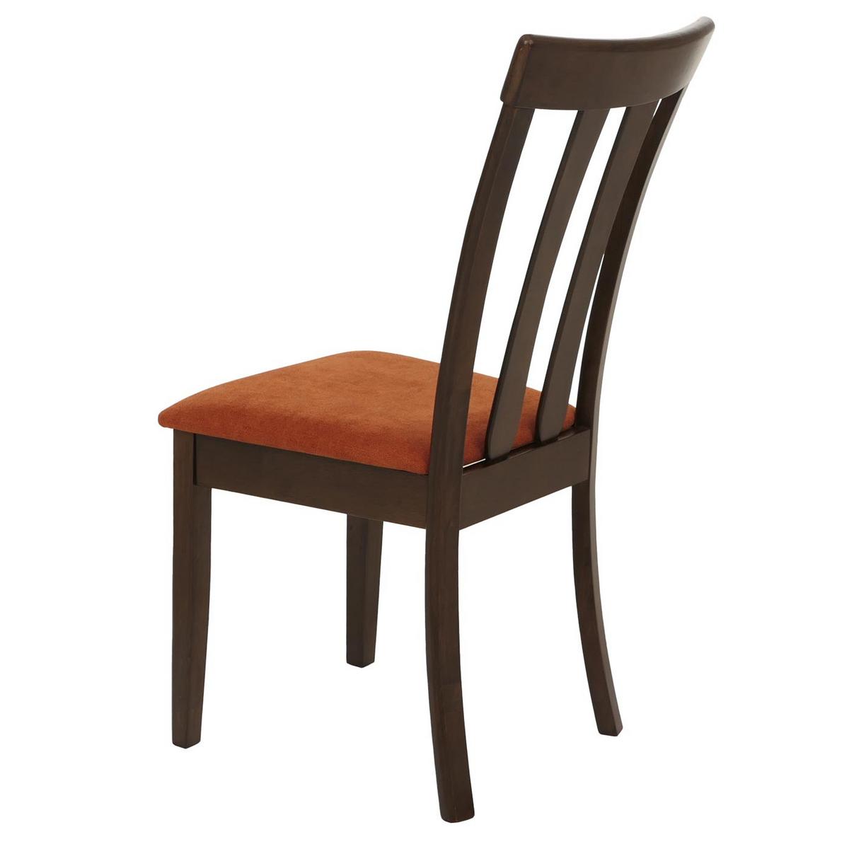 ESSZIMMERSTUHL Orange, Dunkelbraun 2er-Set - Dunkelbraun/Orange, Holz (42/96/58cm) - MCW
