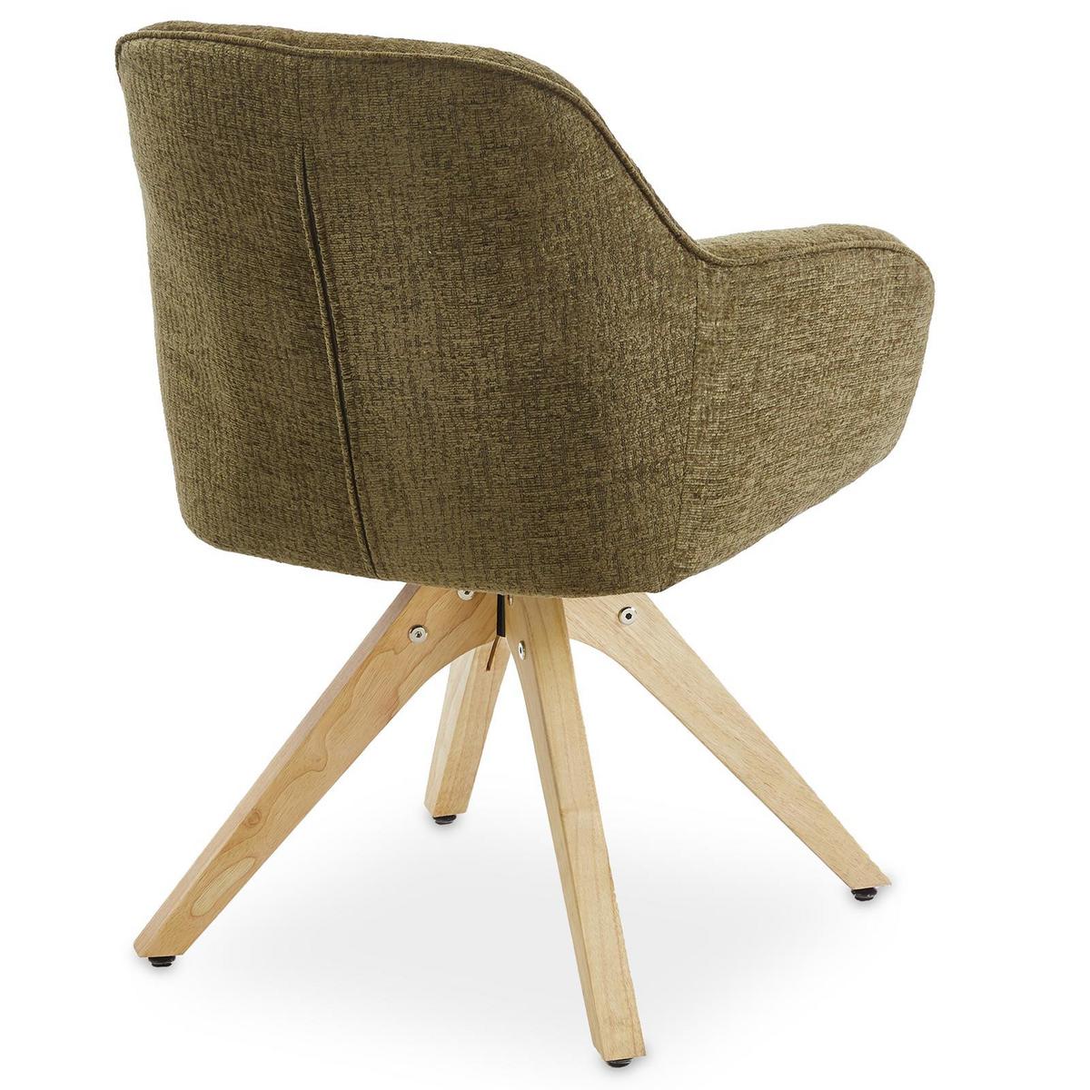 ESSZIMMERSTÜHLE SAGA 2er-Set olivgrün - Olivgrün, Textil (57/81/62cm) - IDIMEX