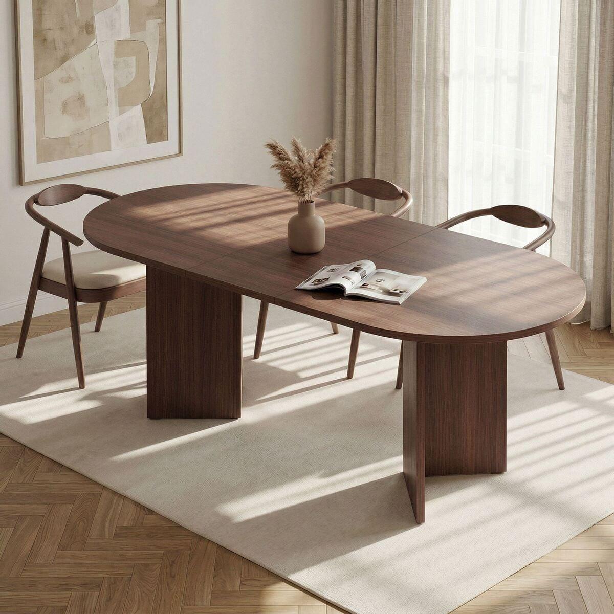 ESSTISCH ausziehbar LOU für 6-8 Personen 160-200/90/75 cm - Naturfarben, Holzwerkstoff (95/90/75cm) - Calicosy