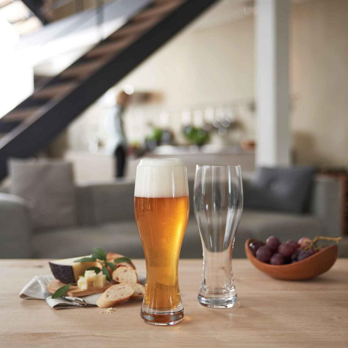 WEIZENBIERGLÄSER Taverna transparent 500 ml 2er Set - Transparent, Glas (0.5L) - Leonardo Living