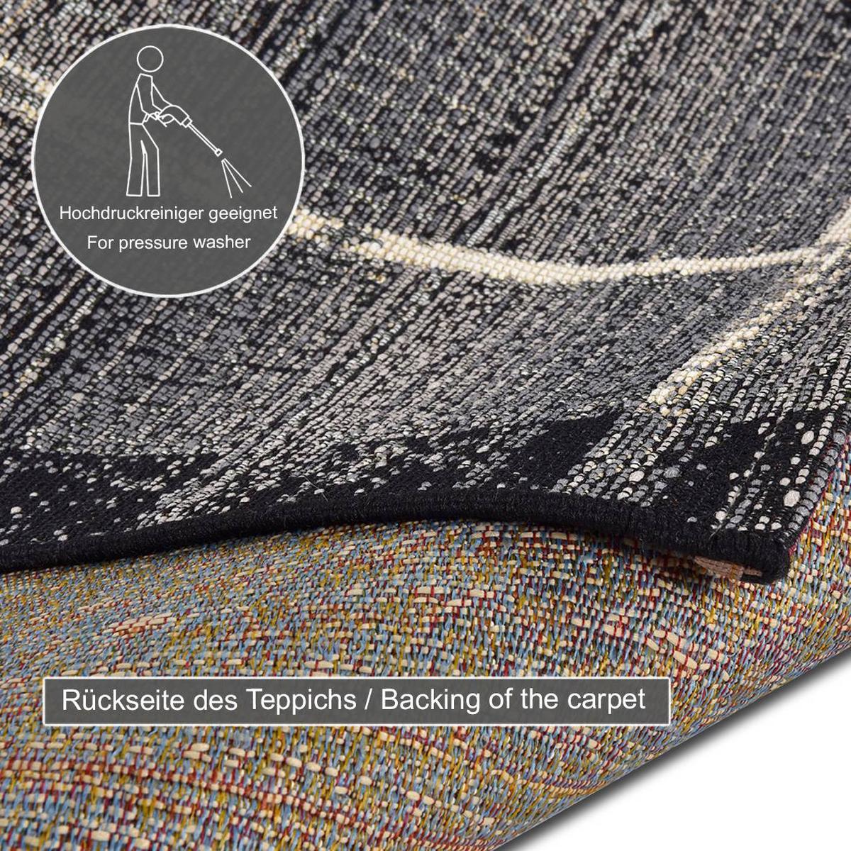 OUTDOORTEPPICH Aurora 80x165 cm - Grau, Textil (80/165cm) - Gino Falcone