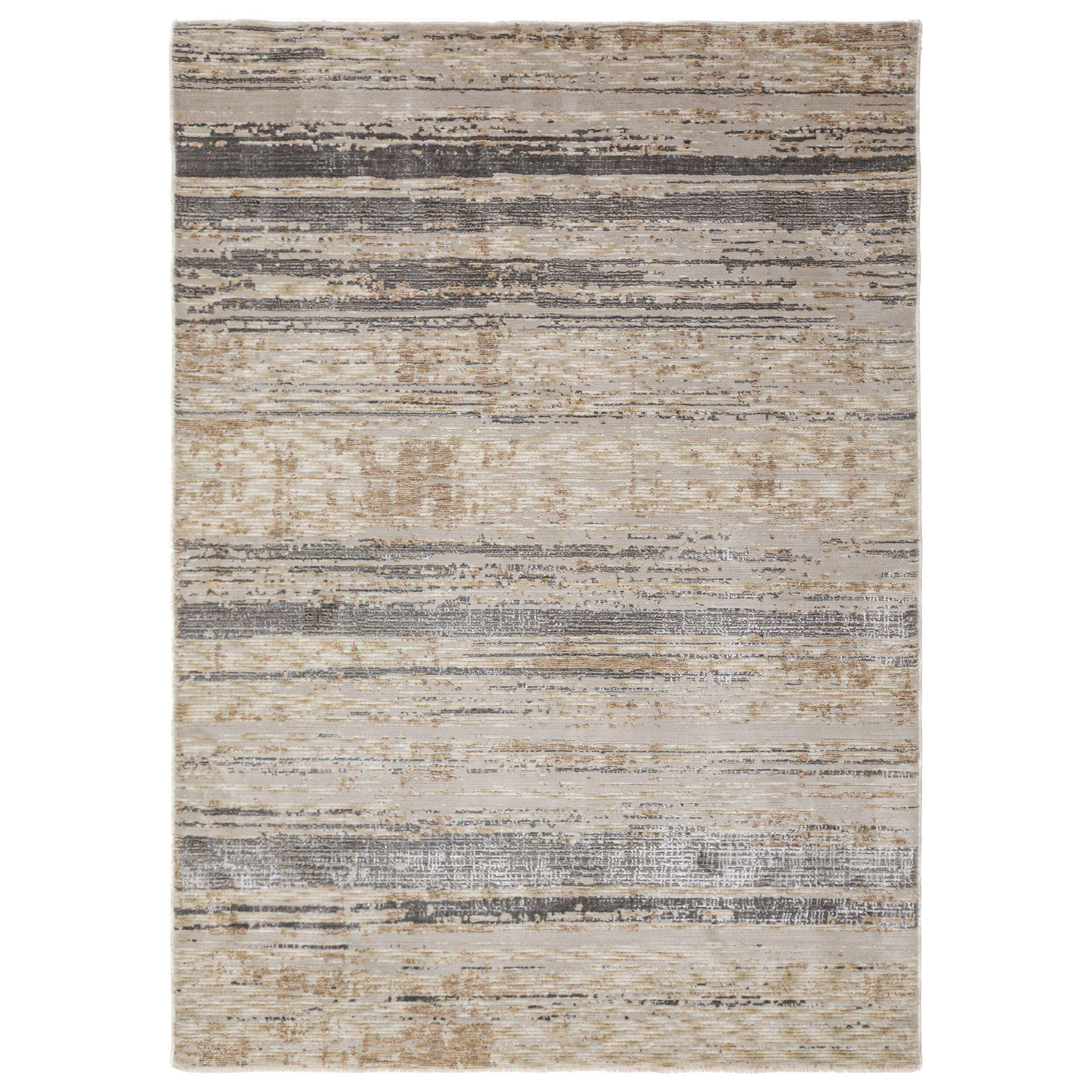 TEPPICH Kurzflor HORNER, in Natur, Streifen, 200 x 300 cm - Beige, Textil (200/300cm) - KADIMA DESIGN