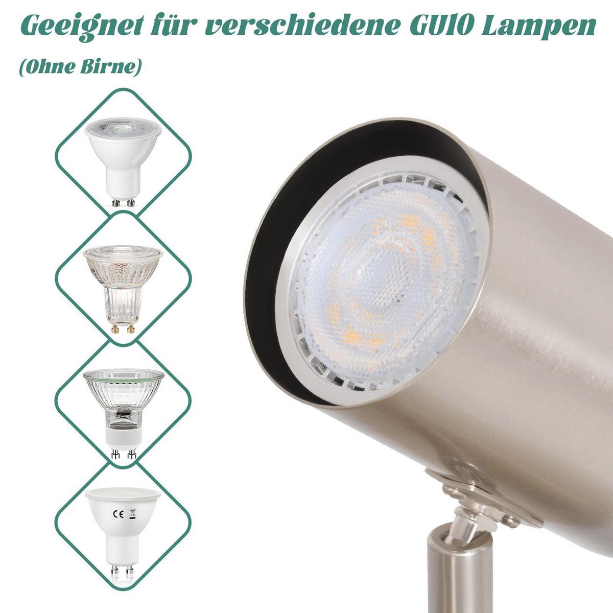 DECKENSTRAHLER Robb 16.5/5.5/4.7cm - Silberfarben, Metall (16.5/5.5/4.7cm) - ZMH