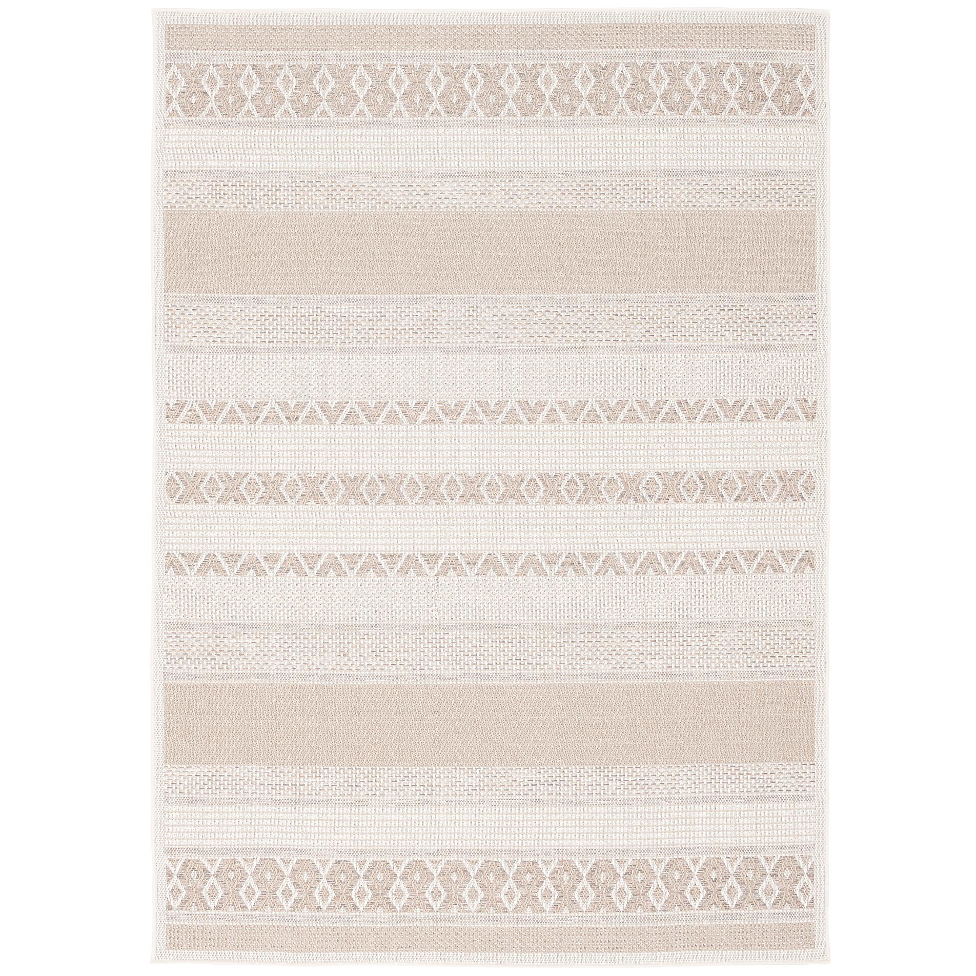 IN & OUTDOOR TEPPICH FLACHGEWEBE OTTAWA STRIPES - Beige, Textil (120/170cm) - Pergamon