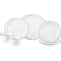 EINSTEIGER-SET Compact Blaurand weiß-blau 8-tlg. - Blau/Weiß, Keramik (2/2/2cm) - Seltmann Weiden