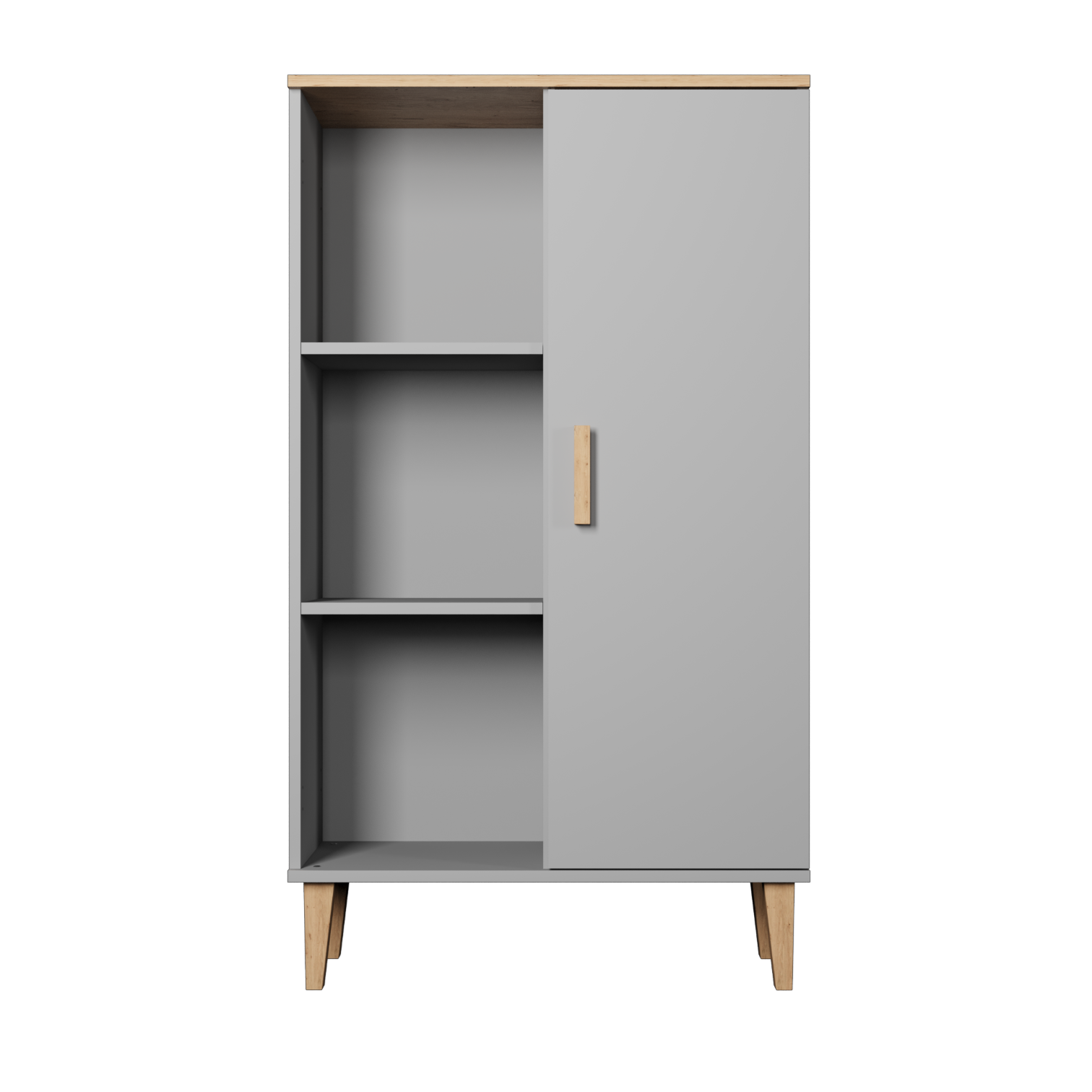 BÜCHERREGAL Denver Grau 80/120/35 cm - Grau, Holzwerkstoff (80/120/35cm) - RAUMHIRSCH FURNITURE