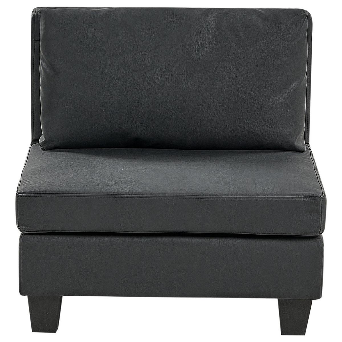SESSELMODUL Kunstleder Schwarz Unstad - Schwarz, Kunststoff (76/72/76cm) - Beliani