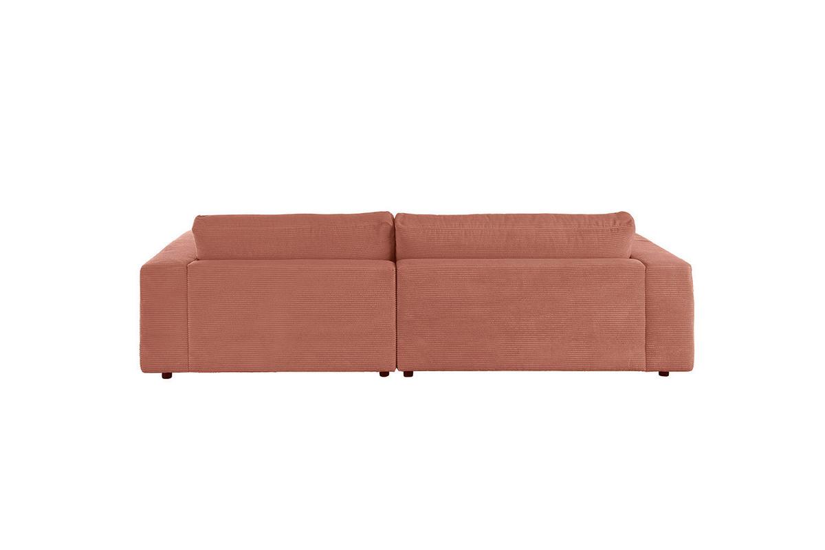 ECKSOFA MADELINE Braun Cord - Schwarz/Braun, Kunststoff/Textil (270/190cm) - KAWOLA
